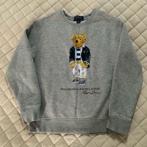 Polo by Ralph Lauren Gray Crewneck with Bear Graphic